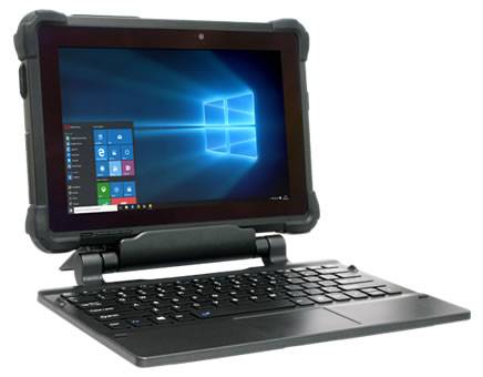 Ruggedized-Tablet-PC-Durios-DTR301-vorne-mit-tastatur